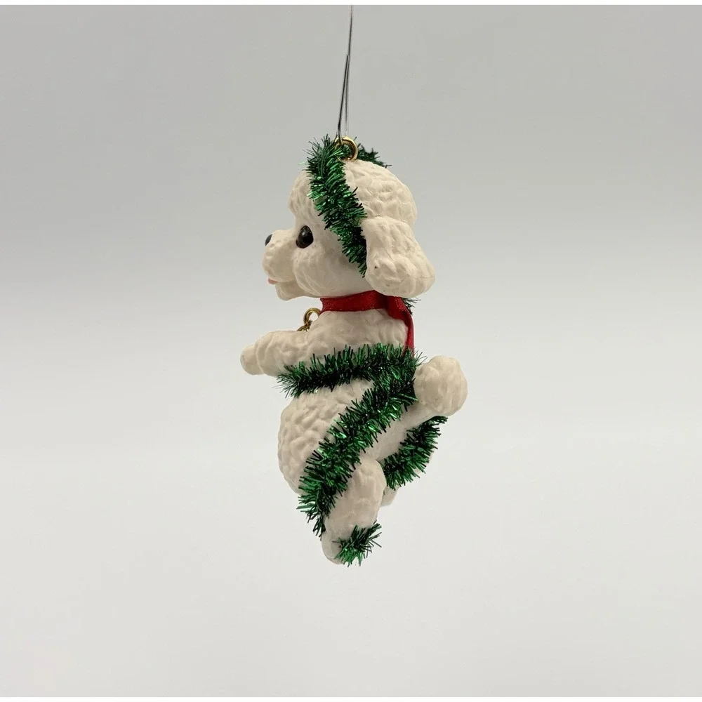 Hallmark Keepsake Ornament Puppy Love 1994 White Poodle Dog 4th QX525-3 VTG